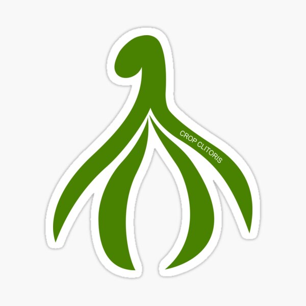 CROP CLITORIS vert simple Sticker