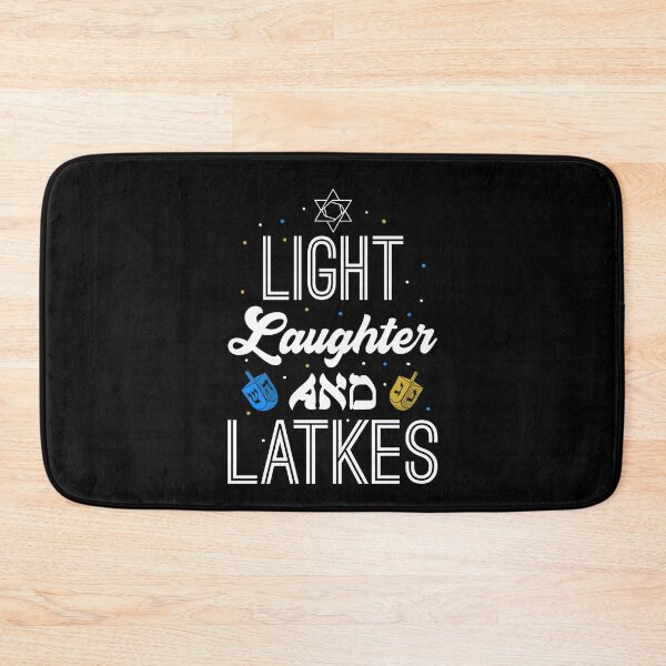 Item preview, Light Laughter Latkes Hanukkah Jewish Festival Menorah designed and sold by Dressed For  Duty.