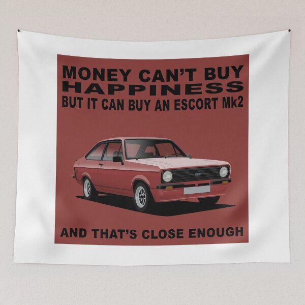 Item preview, Ford Escort Mexico Mk2 2 Door Venetian Red Happiness Art designed and sold by Hamilton illustrations.