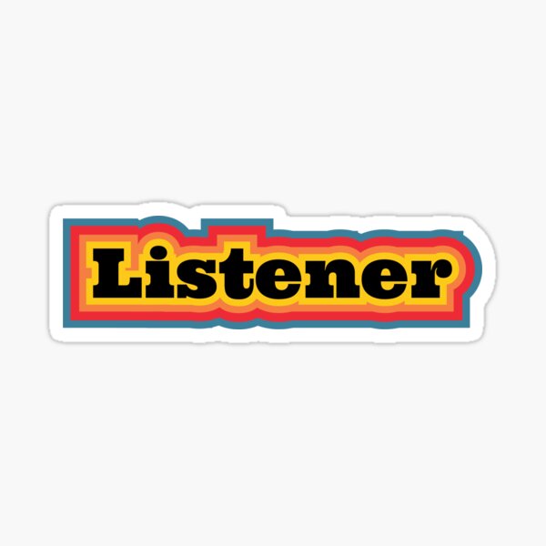 podcast listener tshirt Sticker