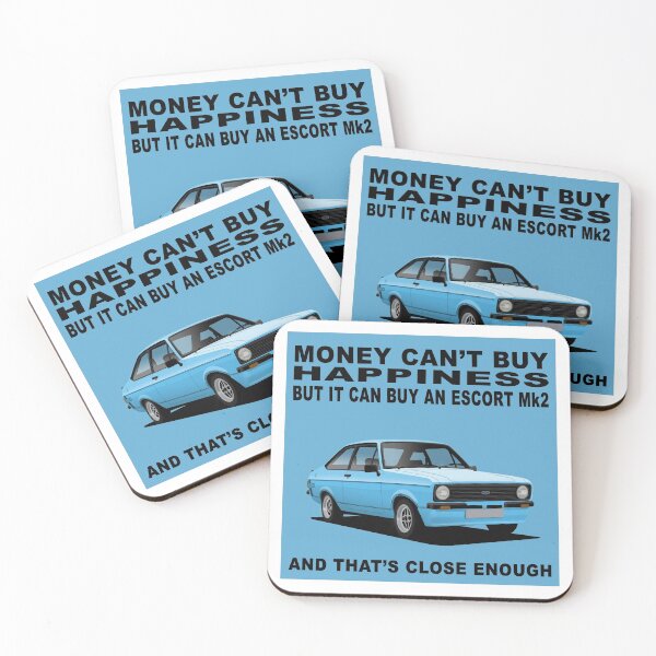 Item preview, Ford Escort Mexico Mk2 2 Door Olympic Blue Happiness Art designed and sold by Hamilton illustrations.