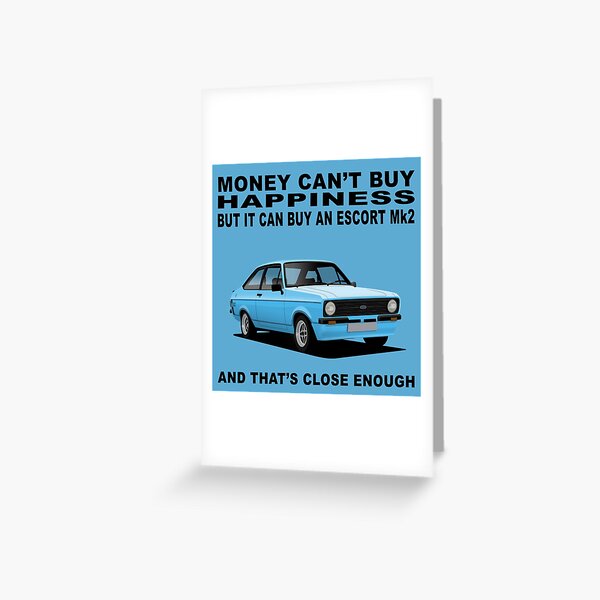 Item preview, Ford Escort Mexico Mk2 2 Door Olympic Blue Happiness Art designed and sold by Hamilton illustrations.