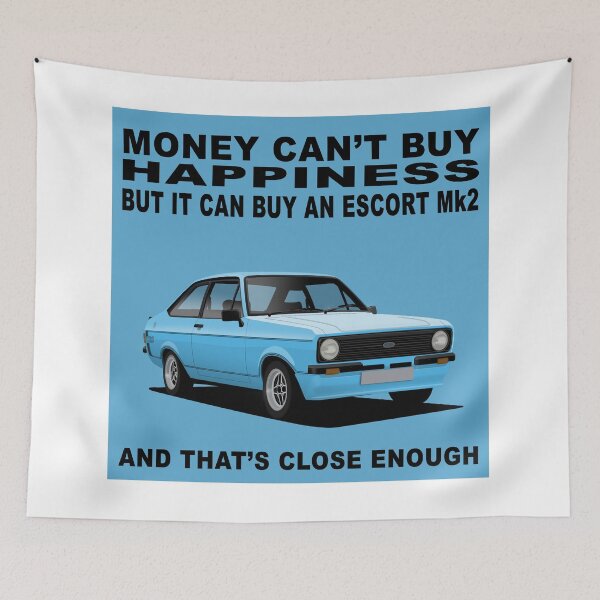 Item preview, Ford Escort Mexico Mk2 2 Door Olympic Blue Happiness Art designed and sold by Hamilton illustrations.