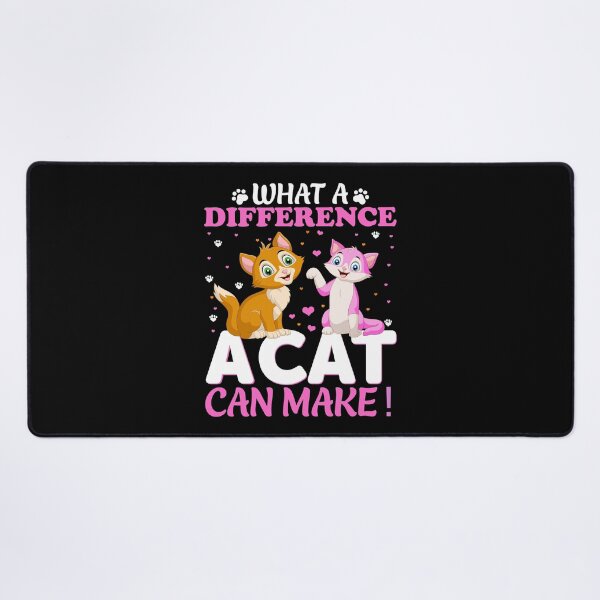 Item preview, What A Difference A Cat Can Make! Funny Cute Cats, Essential T-Shirt designed and sold by JoesCornerStore.