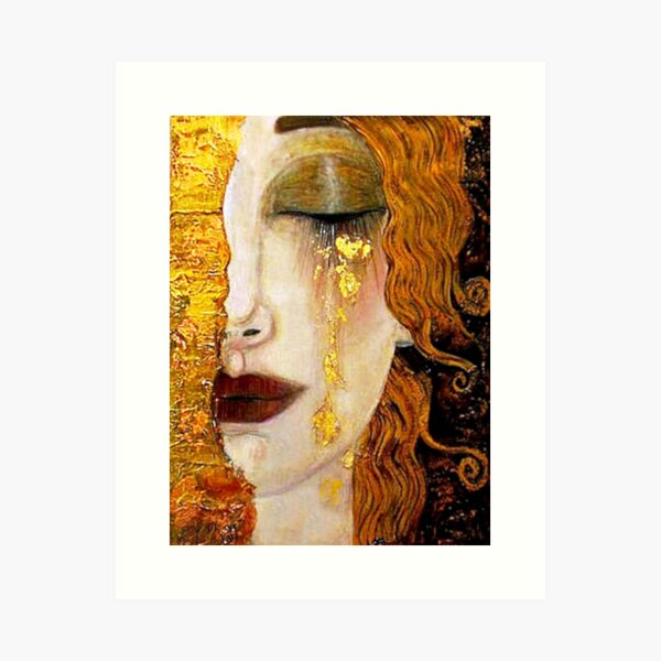 "Freya's Tears" by Gustav Klimt (w/signature) | Art Nouveau Symbolism Art Print