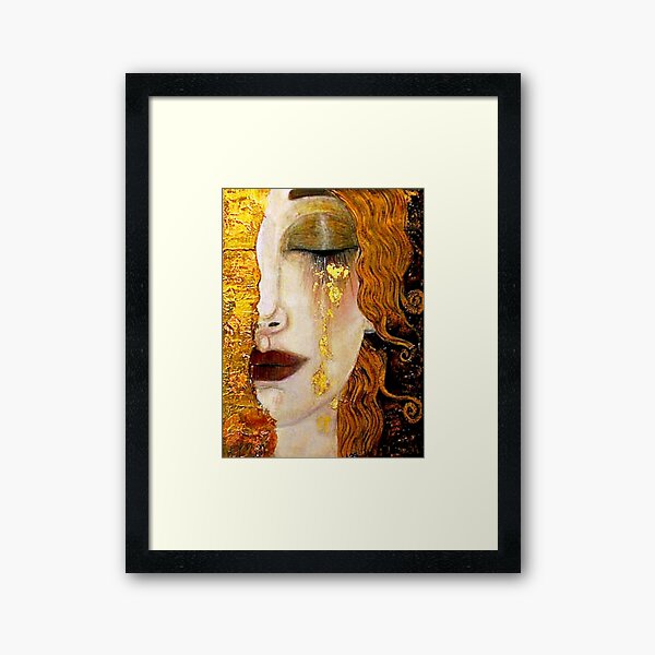 "Freya's Tears" by Gustav Klimt (w/signature) | Art Nouveau Symbolism Framed Art Print