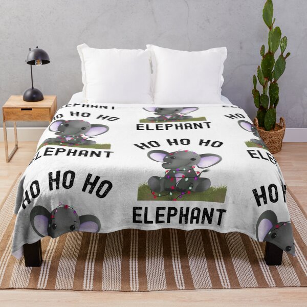 Item preview, HO HO HO Elephant, An Elephant Xmas designed and sold by SportyDogShop.