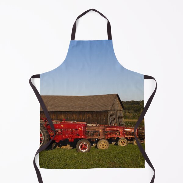 Item preview, Red tractors and tobacco barns in Suffield, Connecticut designed and sold by OrcaNature.