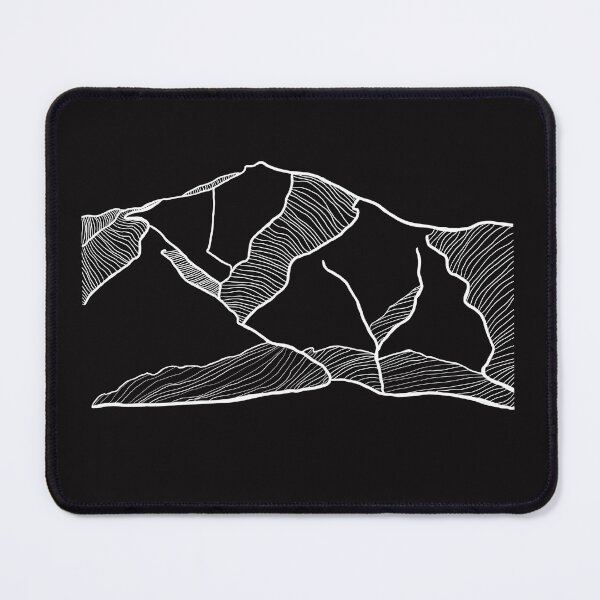 Item preview, Ben Lomond Line Art | Ben Lomond Mountain Art | White Line Art designed and sold by ReVibing.