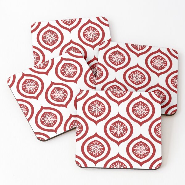 Item preview, Red Christmas Snowflake Ornaments designed and sold by PeppermintCreek.