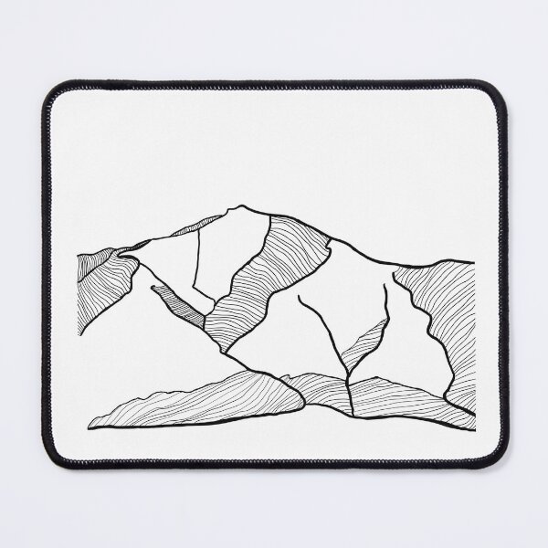 Item preview, Ben Lomond Line Art | Ben Lomond Mountain Art | Black Line Art designed and sold by ReVibing.