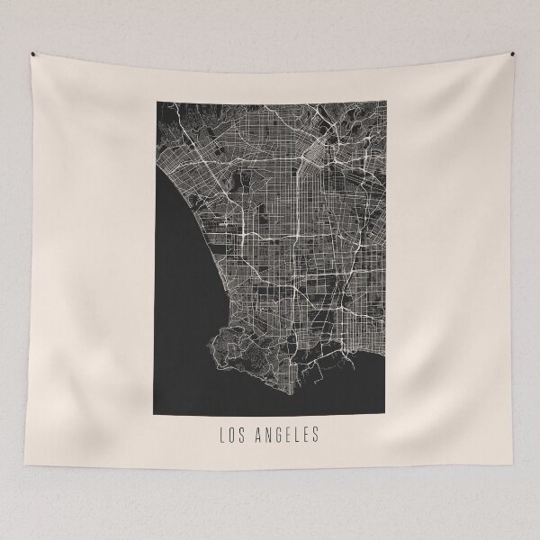 Item preview, Los Angeles City Street Map Dark designed and sold by Teecha.
