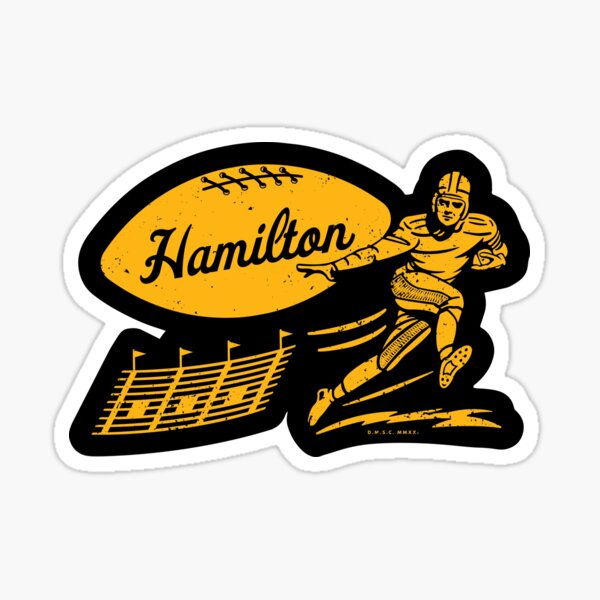 window decor vinyl decal Hamilton Tiger-Cats CFL Football bumper sticker 5"x3"