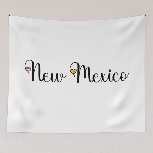 Item preview, I Love New Mexico - New Mexico Script With Heart Shaped Flags designed and sold by molamode.