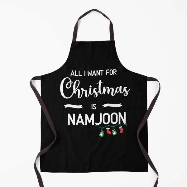 Item preview, All I want for Christmas is Namjoon| White Bold Text on Black designed and sold by Daebakshop.