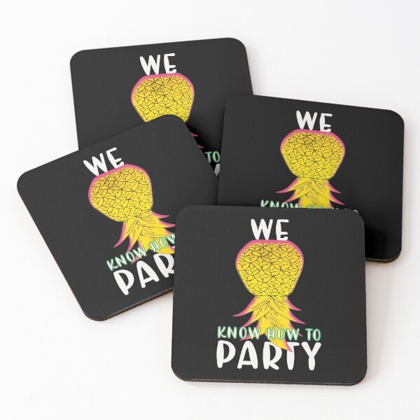 Item preview, We Know How To Party Funny Upside Down Pineapple designed and sold by SharpThreadZ.