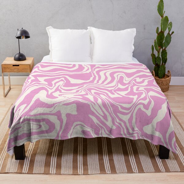 Item preview, Retro 70s Abstract Pink and Creme Swirl Abstract designed and sold by trajeado14.