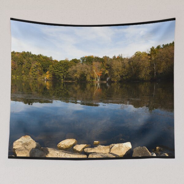 Item preview, Wononskopomuc Lake, Lakeville, Connecticut designed and sold by OrcaNature.