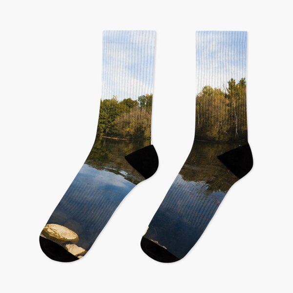 Item preview, Wononskopomuc Lake, Lakeville, Connecticut designed and sold by OrcaNature.