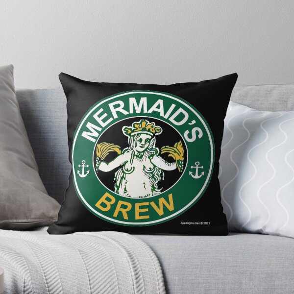 Mermaid's Brew Throw Pillow