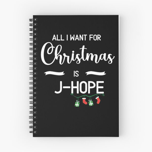 Item preview, All I want for Christmas is J-Hope| White Bold Text on Black designed and sold by Daebakshop.