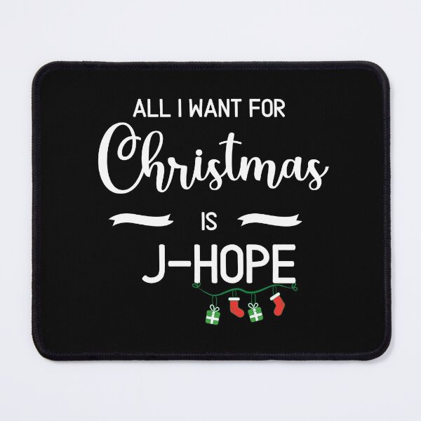 Item preview, All I want for Christmas is J-Hope| White Bold Text on Black designed and sold by Daebakshop.