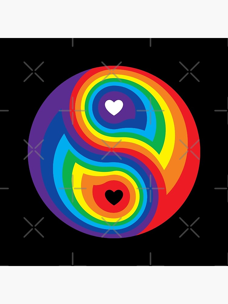 "Pride Ying Yang Meaning Love Rainbow Yin Yang" Poster by