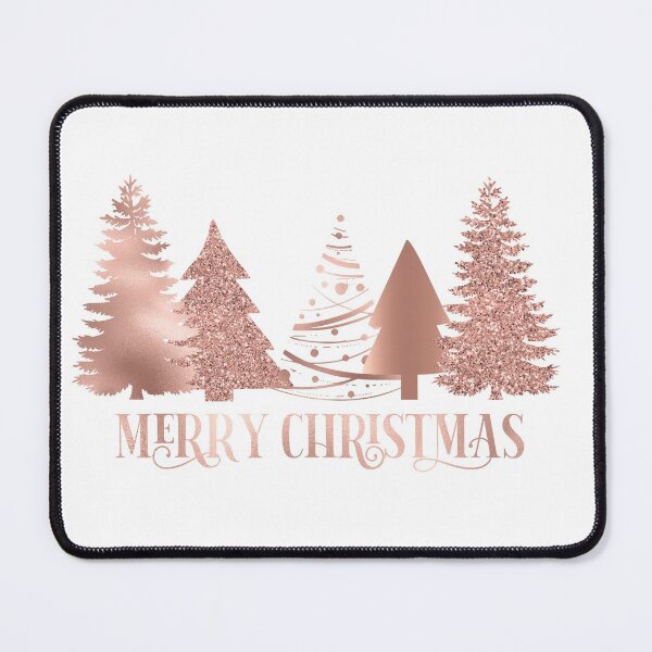 Item preview, Rose gold Pink Merry Christmas  designed and sold by ColorFlowArt.