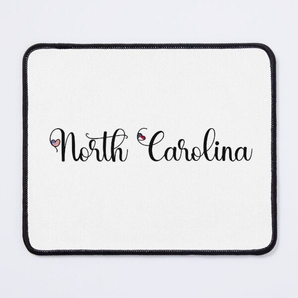 Item preview, I Love North Carolina - North Carolina Script With Heart Shaped Flags designed and sold by molamode.