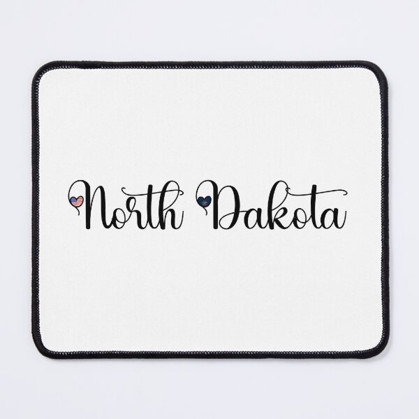 Item preview, I Love North Dakota - North Dakota Script With Heart Shaped Flags designed and sold by molamode.