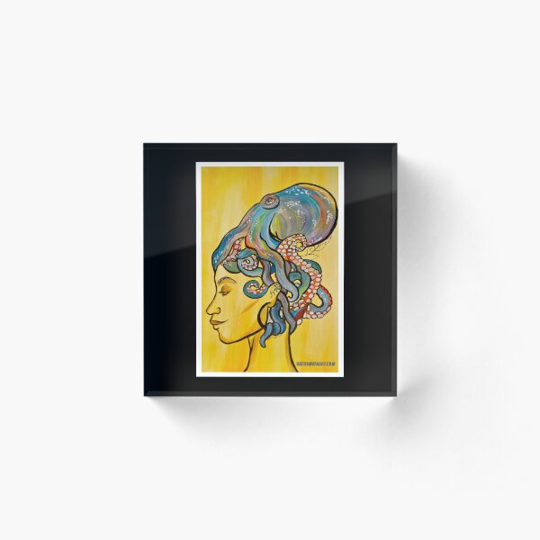 "Octowoman" Acrylic Block