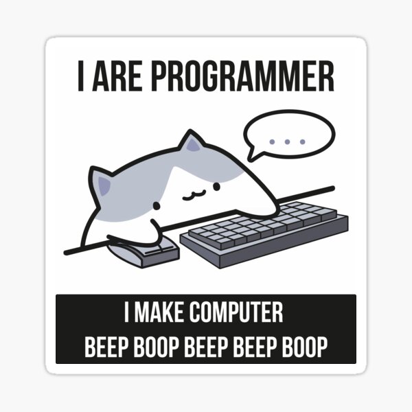 I are programmer (cat programmer) Sticker