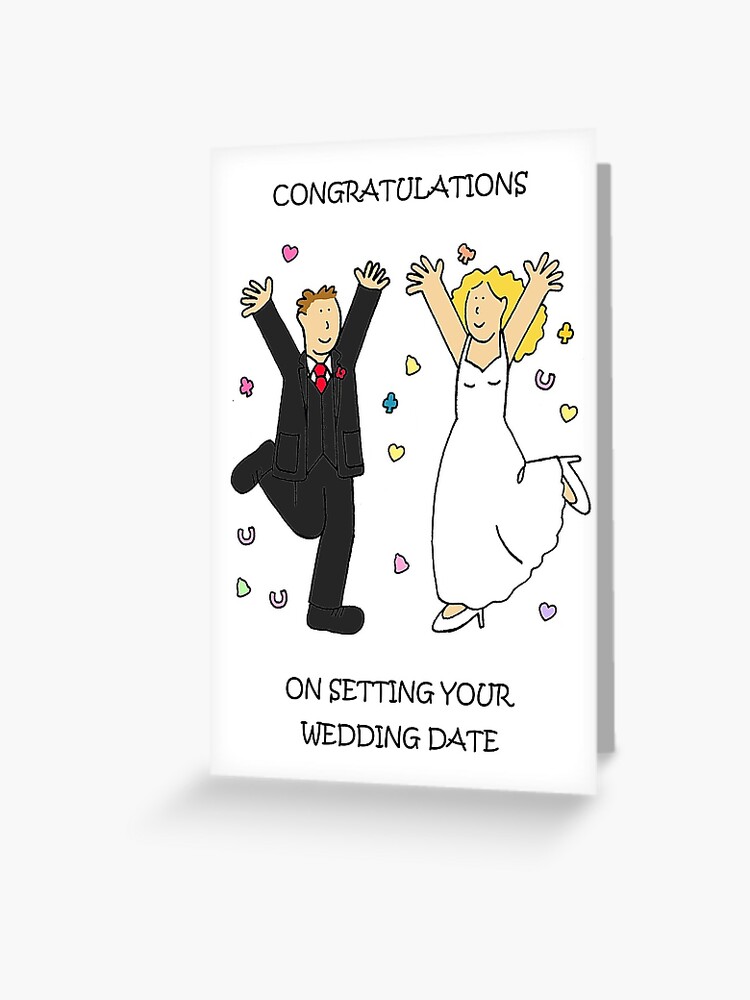 Congratulations on Setting Wedding Date Greeting Card for Sale by  KateTaylor