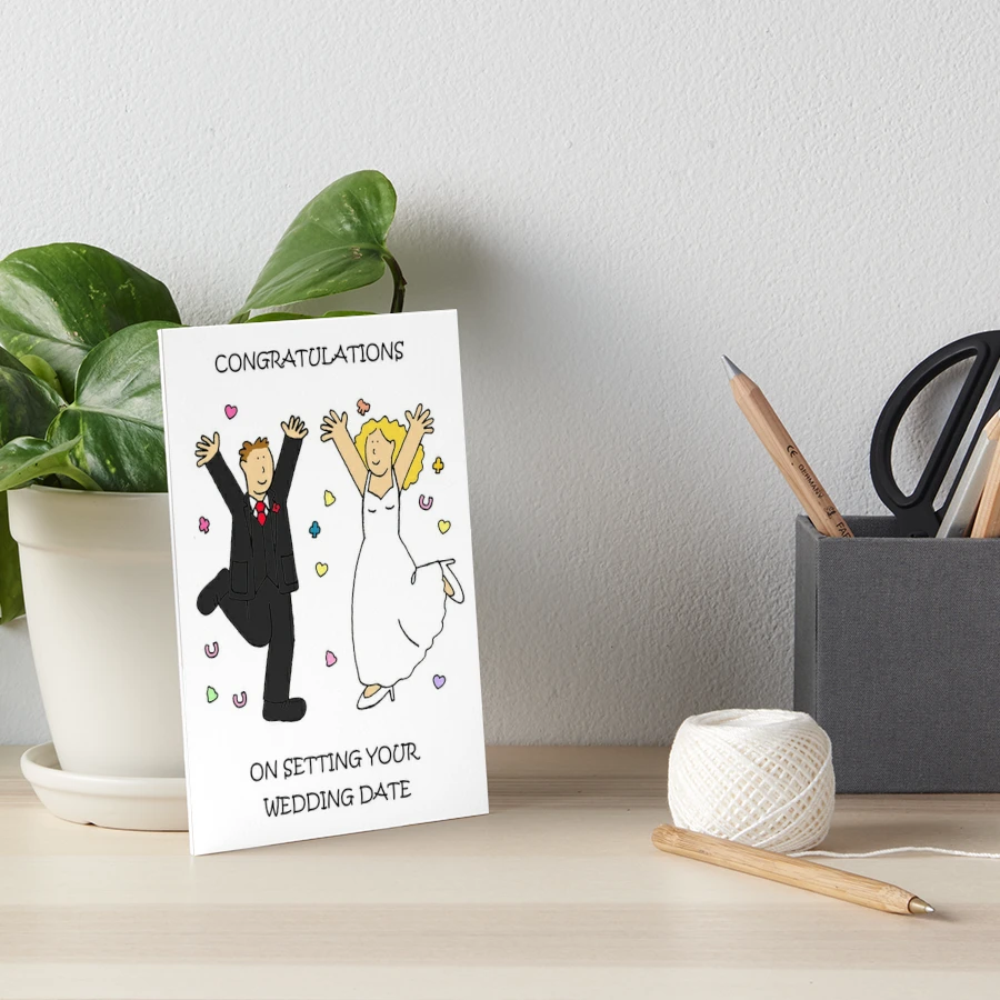 Congratulations on Setting Wedding Date | Greeting Card