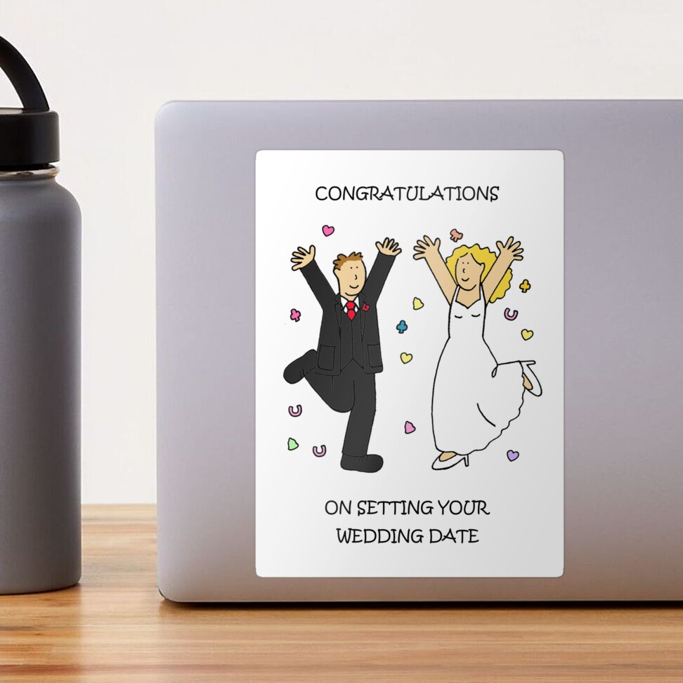 Congratulations on Setting Wedding Date | Greeting Card