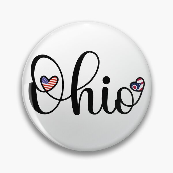 Item preview, I Love Ohio - Ohio Script With Heart Shaped Flags designed and sold by molamode.