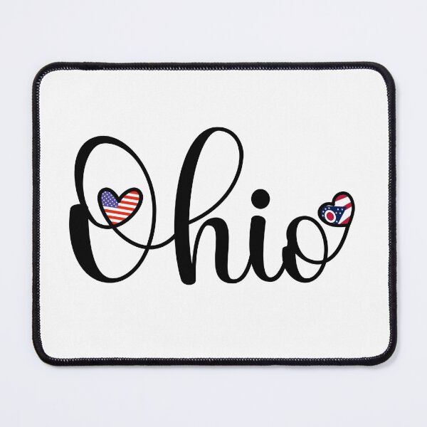 Item preview, I Love Ohio - Ohio Script With Heart Shaped Flags designed and sold by molamode.