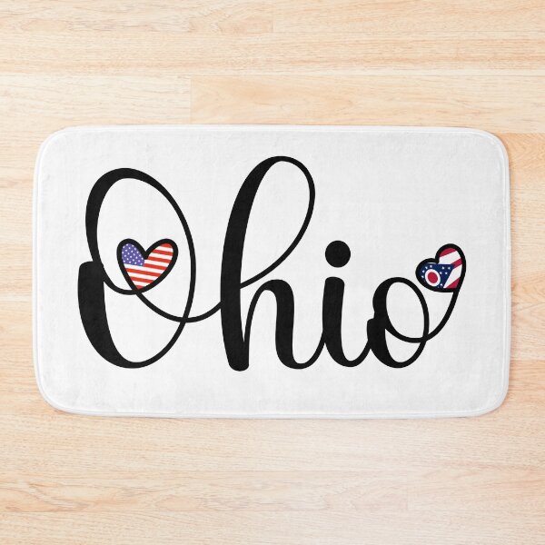 Item preview, I Love Ohio - Ohio Script With Heart Shaped Flags designed and sold by molamode.