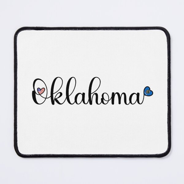 Item preview, I Love Oklahoma - Oklahoma Script With Heart Shaped Flags designed and sold by molamode.