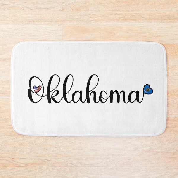 Item preview, I Love Oklahoma - Oklahoma Script With Heart Shaped Flags designed and sold by molamode.