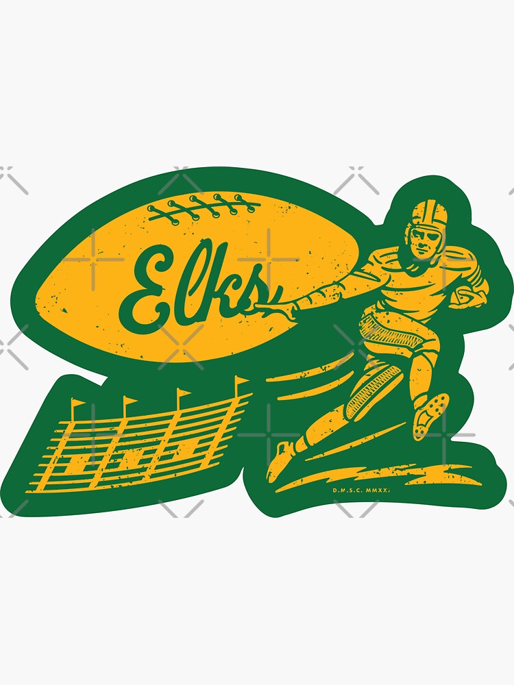 "Vintage Football Edmonton Elks (Yellow Elks Wordmark)" Sticker for