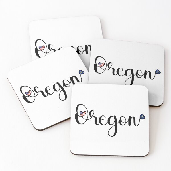 Item preview, I Love Oregon - Oregon Script With Heart Shaped Flags designed and sold by molamode.