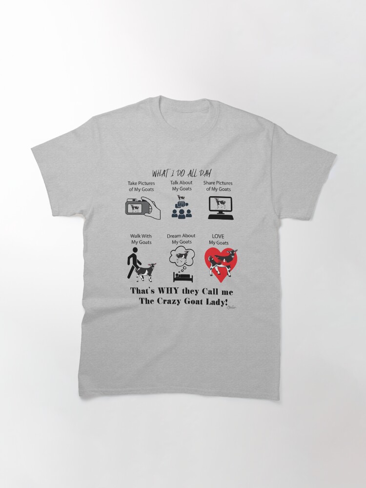 Thumbnail 3 of 7, Classic T-Shirt, Things I Do with My Goats designed and sold by IconicTee.