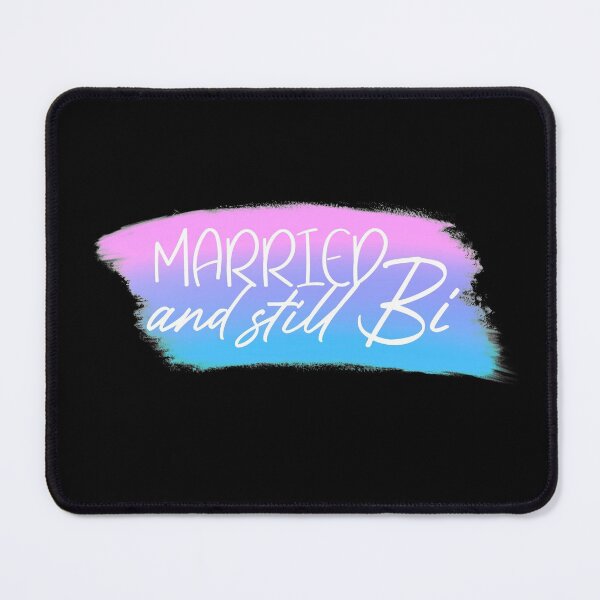 Item preview, Married and Still Bi Bisexual Pride Flag Brush Stroke Painting designed and sold by ichewsyou.