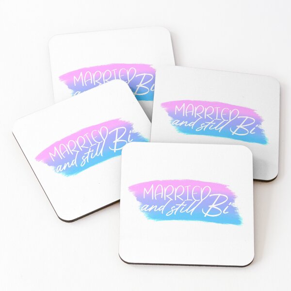 Item preview, Married and Still Bi Bisexual Pride Flag Brush Stroke Painting  designed and sold by ichewsyou.