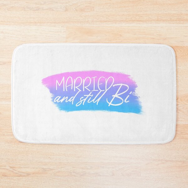Item preview, Married and Still Bi Bisexual Pride Flag Brush Stroke Painting  designed and sold by ichewsyou.