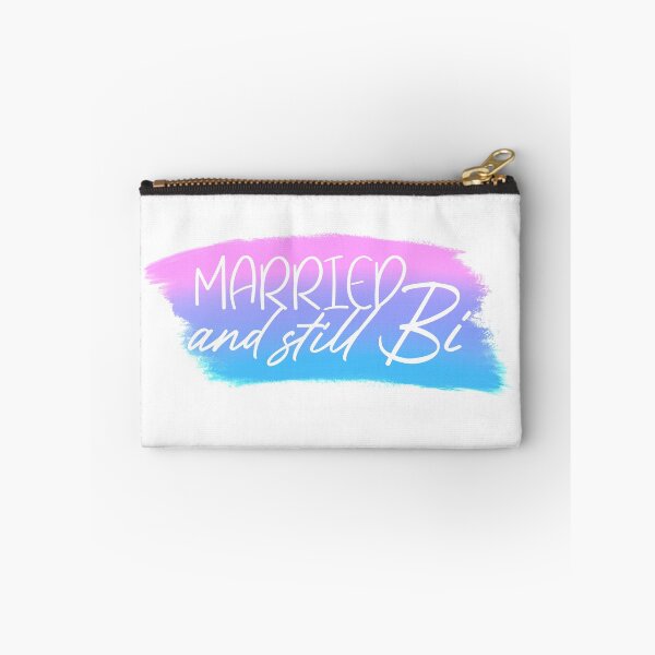 Item preview, Married and Still Bi Bisexual Pride Flag Brush Stroke Painting  designed and sold by ichewsyou.