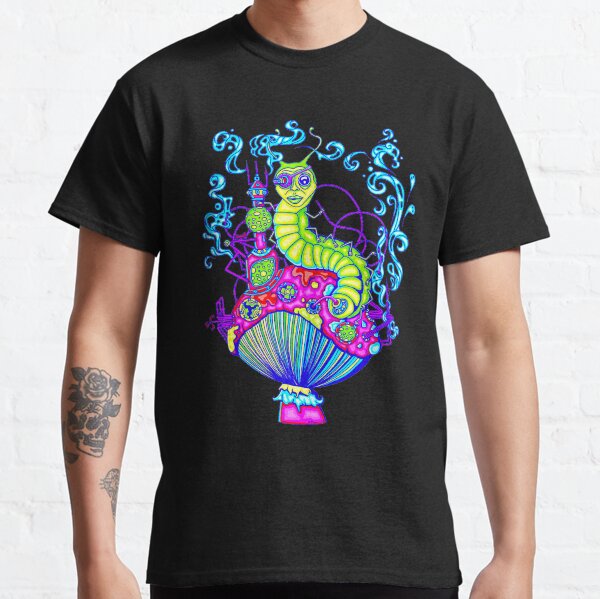 Hooka Smoking Caterpillar Glow Classic T-Shirt