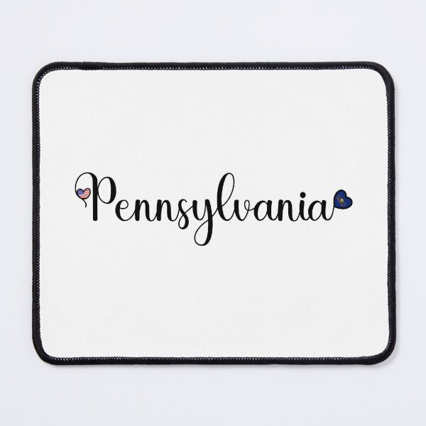 Item preview, I Love Pennsylvania - Pennsylvania Script With Heart Shaped Flags designed and sold by molamode.