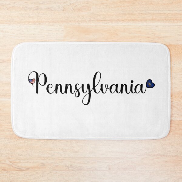 Item preview, I Love Pennsylvania - Pennsylvania Script With Heart Shaped Flags designed and sold by molamode.